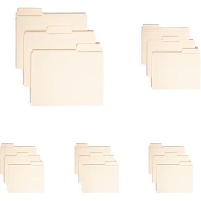 Smead SuperTab File Folder, Oversized Reinforced 1/3-Cut Tab, Guide Height, Letter Size, Manila, 100 Per Box (10395) in Kuwait