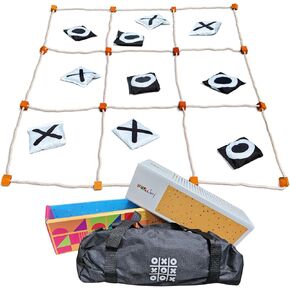 Giant Indoor/Outdoor Tic Tac Toe Game – Oversized Yard & Lawn Game Set with X O Pieces, Foldable Mat & Carry Bag – Family Backyard, Camping, BBQ, Beach Party Gift, Team Building in Saudi Arabia