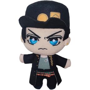 Anime Series Inspired Character Plush Doll – Black-Haired School Boy & Black-Cloaked Figure Set, 8-Inch Soft Collectible Toy (B) in Saudi Arabia