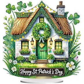 Ceitura Acrylic Shape Special St. Patrick's Day Cottage Diamond Art Painting Tabletop الحلي طقم 5D DIY Diy Art Tabletop Decorations for Home Office Decor in Saudi Arabia