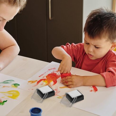 Vosarea 10pcs منصات حبر فارغة - 1 بوصة منصات ختم فارغة لصياغة - الرسم والرسم والوسكرات عالية الامتصاص ، وسادات ختم فارغة لجميع مشاريعك الإبداعية in Kuwait