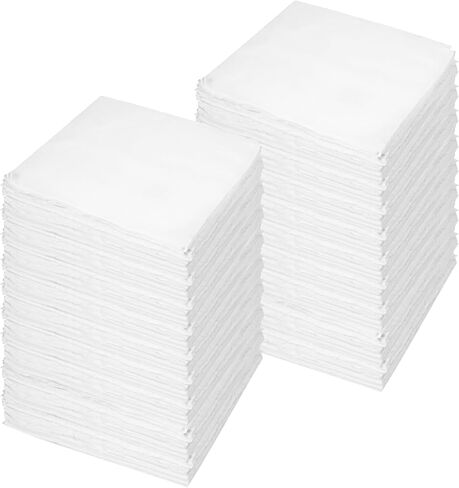 148 PCS 10x10 بوصة مربعات حرفة قطنية-مواد خياطة اللحف البيضاء مسبقًا لمشاريع الصبغ ، ومشاريع الطباعة والتطريز ، ومجموعة مستلزمات الحرف اليدوية DIY. in Saudi Arabia