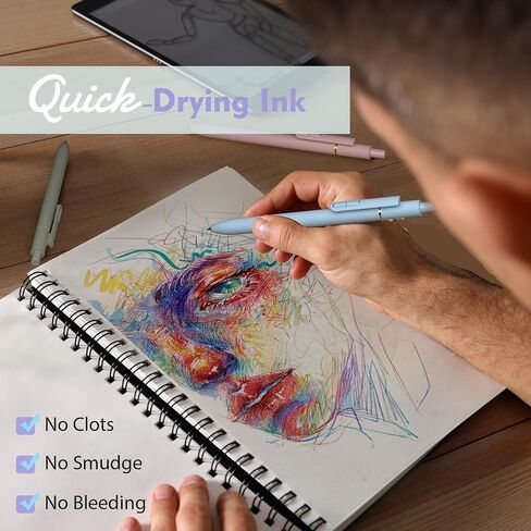 8 Pack Colorful Gel Ink Abens ， أقلام تململ النقطة الدقيقة 0.7 ملم للكتابة السلسة ، والدوار والرسم ، وأقلام ملونة Morandi الجمالية للنساء ، والمدرسة واللوازم المكتبية (Morandi Colors) in Kuwait