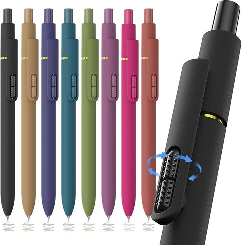8 Pack Colorful Gel Ink Abens ， أقلام تململ النقطة الدقيقة 0.7 ملم للكتابة السلسة ، والدوار والرسم ، وأقلام ملونة Morandi الجمالية للنساء ، والمدرسة واللوازم المكتبية (Morandi Colors) in Kuwait