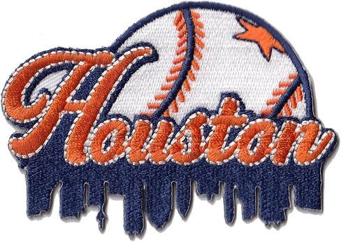 SMC Store Houston City Baseball Logo Patch Patch Embroidery Baseball Fan Team Team Iron on Sew on in Saudi Arabia