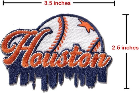 SMC Store Houston City Baseball Logo Patch Patch Embroidery Baseball Fan Team Team Iron on Sew on in Saudi Arabia