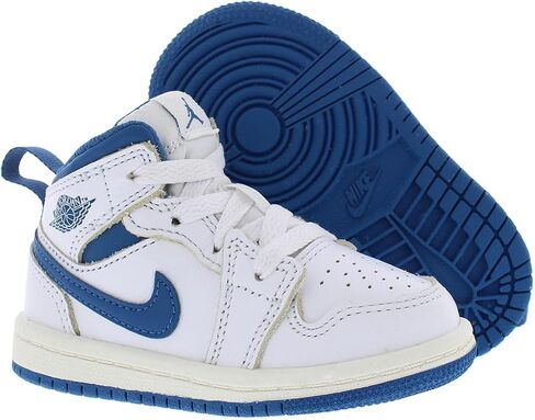 Jordan 1 Mid SE Little Kids' Shoes (FJ3467-160, White/Dune Red/Sail/Lobster) Size 2.5 in Saudi Arabia