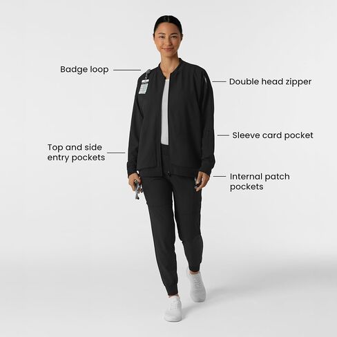 WINK Women's Bomber Scrub Jacket in Kuwait