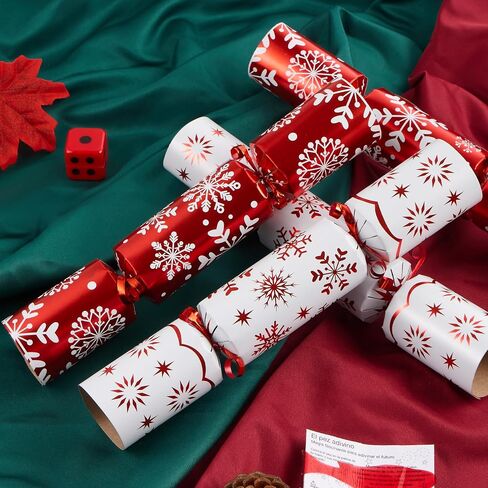 JOYIN 10 Pack Christmas Party Table Favor with Cute Christmas Characters, with Party Hat, Joke & Little Gift Inside, for Xmas Gift, Christmas Seasonal Holiday Dinner Traditions in Saudi Arabia