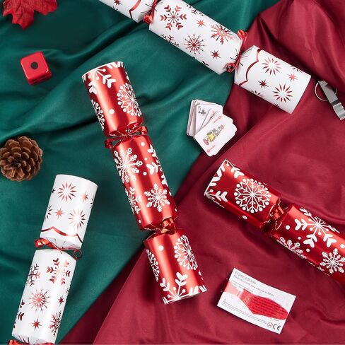 JOYIN 10 Pack Christmas Party Table Favor with Cute Christmas Characters, with Party Hat, Joke & Little Gift Inside, for Xmas Gift, Christmas Seasonal Holiday Dinner Traditions in Saudi Arabia