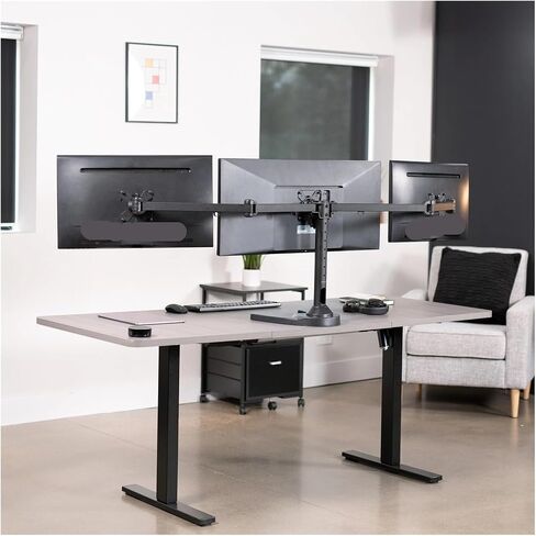 Triple Monitor Desk Stand Freestanding Adjustable 3 Screens Up to 32 Inches in Saudi Arabia