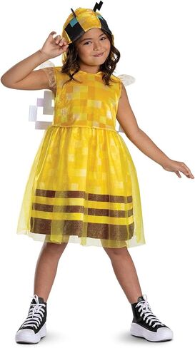 Disguise Minecraft Bee Dress Costume for Kids, Official Minecraft Costume Outfit with Hood and Wings in Kuwait