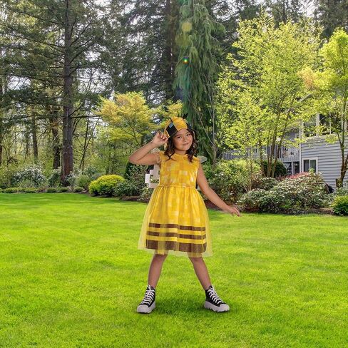 Disguise Minecraft Bee Dress Costume for Kids, Official Minecraft Costume Outfit with Hood and Wings in Kuwait