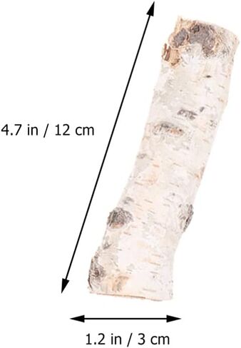 Happyyami Mini Birch Logs 8pcs Christmas Birch Logs طبيعية عصي خشبية صغيرة مع لحاء الخشب غير المكتم in Saudi Arabia