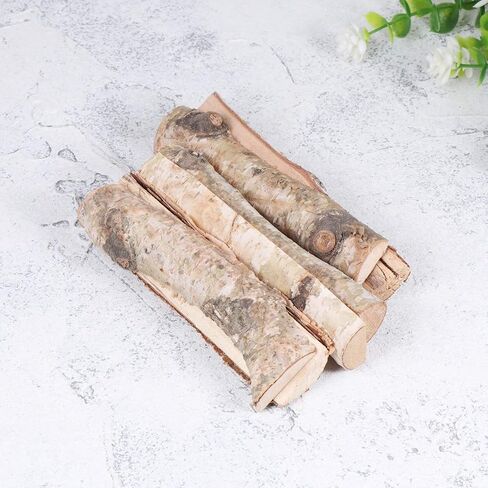 Happyyami Mini Birch Logs 8pcs Christmas Birch Logs طبيعية عصي خشبية صغيرة مع لحاء الخشب غير المكتم in Saudi Arabia