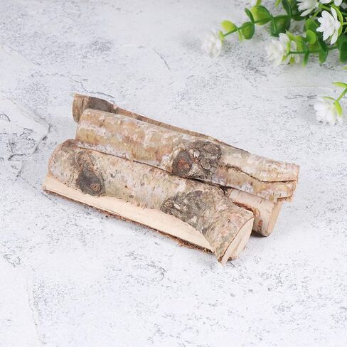 Happyyami Mini Birch Logs 8pcs Christmas Birch Logs طبيعية عصي خشبية صغيرة مع لحاء الخشب غير المكتم in Saudi Arabia