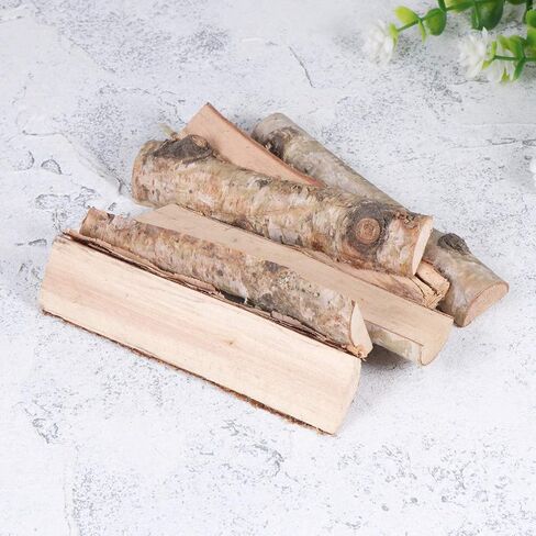 Happyyami Mini Birch Logs 8pcs Christmas Birch Logs طبيعية عصي خشبية صغيرة مع لحاء الخشب غير المكتم in Saudi Arabia