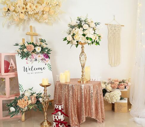Wedding Centerpieces for Reception Tables, Twist Candleholder Stands, Wedding Flower Arrangement Vases, Metal Centerpieces for Wedding Road-Leading Home Decor in Saudi Arabia
