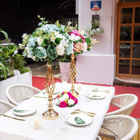 Wedding Centerpieces for Reception Tables, Twist Candleholder Stands, Wedding Flower Arrangement Vases, Metal Centerpieces for Wedding Road-Leading Home Decor in Saudi Arabia