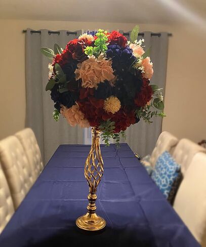 Wedding Centerpieces for Reception Tables, Twist Candleholder Stands, Wedding Flower Arrangement Vases, Metal Centerpieces for Wedding Road-Leading Home Decor in Saudi Arabia
