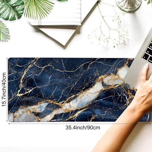 Desk Mat, Cute Lofi Anime Black Cat Green Plants Large Gaming Mouse Pad with Non-Slip Base Stitched Edges,Desk pad for Keyboard and Mouse Home Office 35.4"x15.7" in Saudi Arabia