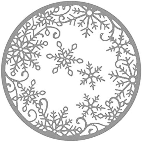 Cutting Dies for Card Making, Snowflake Circle Background Metal Cutting Die Cuts Stencil for DIY Scrapbooking Album Embossing Photo Crafts Paper Cards Decorative Craft Card Making Accessories in Saudi Arabia