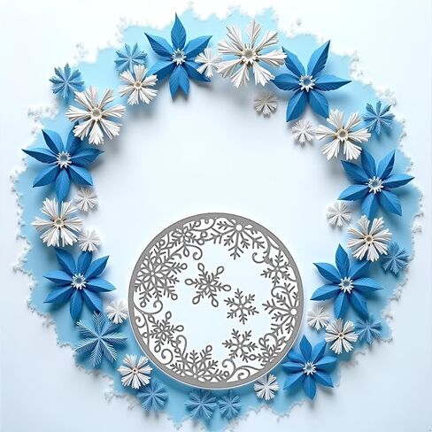 Cutting Dies for Card Making, Snowflake Circle Background Metal Cutting Die Cuts Stencil for DIY Scrapbooking Album Embossing Photo Crafts Paper Cards Decorative Craft Card Making Accessories in Saudi Arabia
