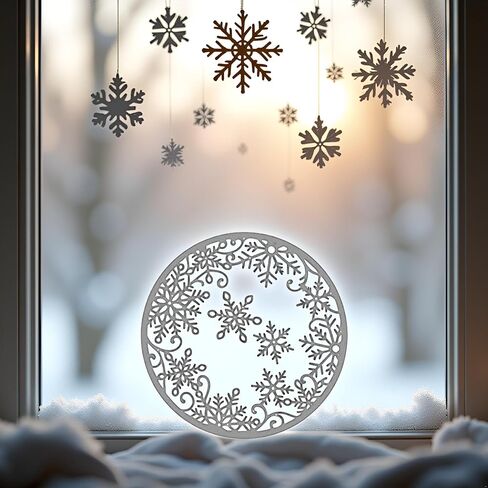 Cutting Dies for Card Making, Snowflake Circle Background Metal Cutting Die Cuts Stencil for DIY Scrapbooking Album Embossing Photo Crafts Paper Cards Decorative Craft Card Making Accessories in Saudi Arabia