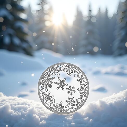 Cutting Dies for Card Making, Snowflake Circle Background Metal Cutting Die Cuts Stencil for DIY Scrapbooking Album Embossing Photo Crafts Paper Cards Decorative Craft Card Making Accessories in Saudi Arabia