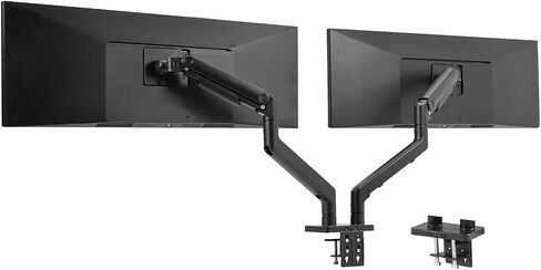 Extension Spring Dual Extra Wide Monitor Stand, up to 45-inch Computer Screen - in Saudi Arabia