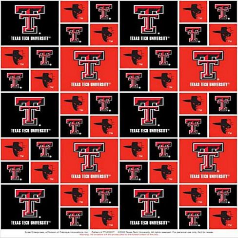Sykel Enterprises Collegiate Cotton Broadcloth Texas Tech University Red Raider Fabric by the Yard in Saudi Arabia