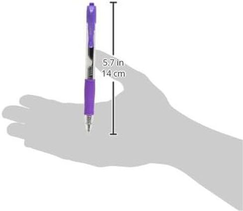 Pilot G2 Retractable Gel Pens, Extra Fine Point, Purple Ink, 0.5 mm, 12 Pack (31107) in Saudi Arabia