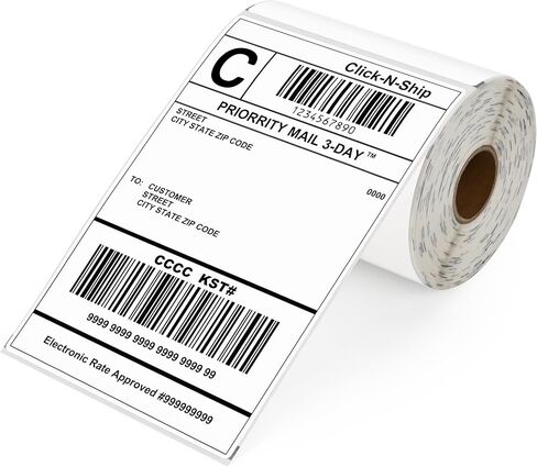 L LIKED 2 Rolls of 4" x 6" Direct Thermal Shipping Labels with 250 Labels/Roll in Kuwait