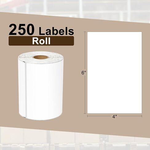 L LIKED 2 Rolls of 4" x 6" Direct Thermal Shipping Labels with 250 Labels/Roll in Kuwait