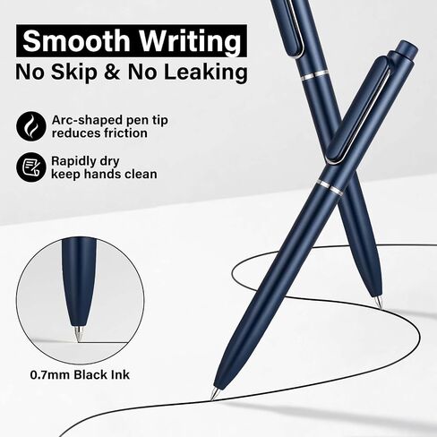 EUSOAR Gel Pens Black, 10 Pack Medium Point Pen 0.7mm Cute Pens for Women with Assorted Barrel Colors, Quick-drying Ink Gel Pen Set Leak-proof for Work Journaling School Note Taking Sketching in Saudi Arabia