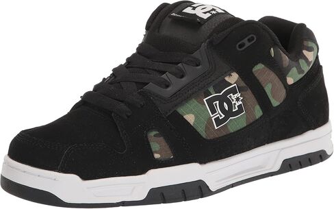DC Men's Stag Low Top Skate Shoe, Black/Grey/Blue, 11 in Saudi Arabia