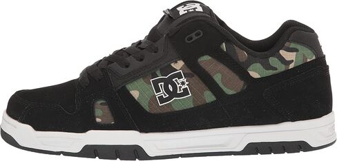 DC Men's Stag Low Top Skate Shoe, Black/Grey/Blue, 11 in Saudi Arabia