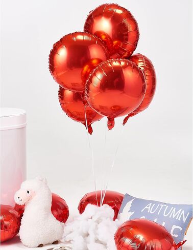 شكل رقائق حمراء RED REOLE 10pcs بالونات BIG MYLAR البالونات الهيليوم لعيد ميلاد زواج حفل زفاف الطفل 18 بوصة in Kuwait