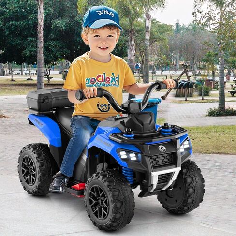 Costzon Kids ATV, 6V Four Wheeler Quad Electric Vehicle with Spray Function, Storage Box, Musin & Lights, Kids 4 Wheeler Ride on Car Toy for Boys Girls 18+ Months (Pink) in Saudi Arabia