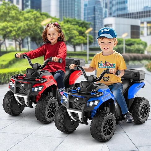 Costzon Kids ATV, 6V Four Wheeler Quad Electric Vehicle with Spray Function, Storage Box, Musin & Lights, Kids 4 Wheeler Ride on Car Toy for Boys Girls 18+ Months (Pink) in Saudi Arabia