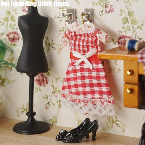 Odoria Dollhouse Hanging Hooks Miniature: 1/12 Scale Towel Hook Wall for Modern Bathroom Kitchen - Mini Coat Hooks Metal Silver 4Pcs in Saudi Arabia