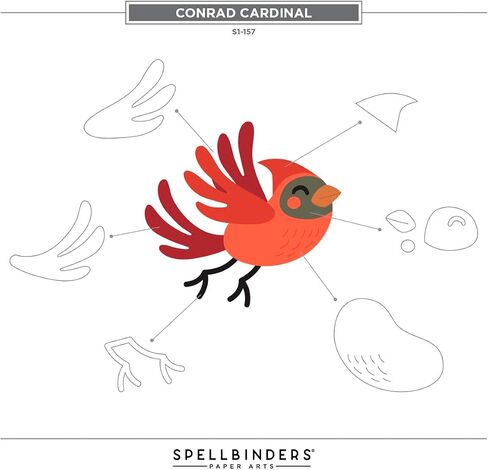يموت Spellbinders S1-157 Conrad Cardinal المحفور من مجموعة Dancin 'Christmas Friends in Saudi Arabia