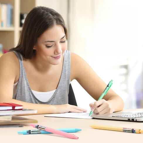 10 حزمة قابلة للسحب أقلام حبر الهلام 0.5 مم - 5 حبر لون سلس القلم ، وأقلام الباستيل اللطيفة للمدرسة ، والمكتب ، ومجلات الواردات والهدايا in Kuwait