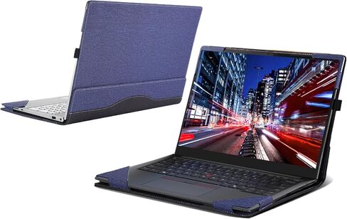 Laptop Case for Lenovo ThinkPad E14 Gen 6 Intel (14″) [not Compatible with Any Other Model] ，ThinkPad E14 Gen 6 (AMD) 2 in 1 PU Leather Inside Pocket Cover (Wine red) in Saudi Arabia