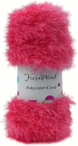 (23 Colors Available) Yusarinl Eyelash Yarn Fluffy 100% Polyester 3,35oz 130 Yards, Fun Fur Yarn for a Border, toy's Hair or Beard-Grey in Saudi Arabia
