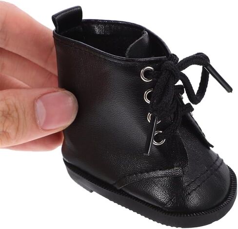 Kisangel 2pairs Doll Shoes for 18 inch Dolls ، Pu Leather Mini Boots for Dollhouse Girl Boy Fashion Associate Explists Wear Craftsmarship in Kuwait