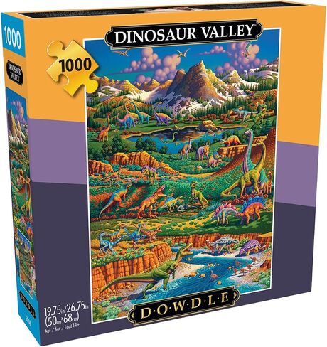 Buffalo Games - Eric Dowdle - Dinosaur Valley - 1000 Piece Puzzle - Challenging Puzzle Perfect for Game Nights - Finished Size is 26.75 x 19.75 in Saudi Arabia