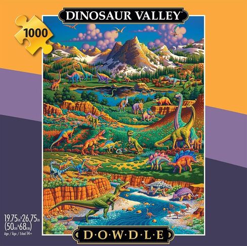 Buffalo Games - Eric Dowdle - Dinosaur Valley - 1000 Piece Puzzle - Challenging Puzzle Perfect for Game Nights - Finished Size is 26.75 x 19.75 in Saudi Arabia