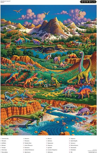 Buffalo Games - Eric Dowdle - Dinosaur Valley - 1000 Piece Puzzle - Challenging Puzzle Perfect for Game Nights - Finished Size is 26.75 x 19.75 in Saudi Arabia