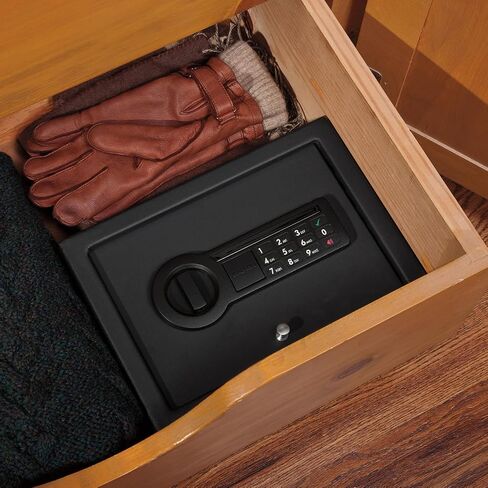 Stack-On Small Drawer Safe with Electronic Lock – Compact Personal Safe for Desk or Nightstand with Backup Key and Steel Security Construction in Saudi Arabia